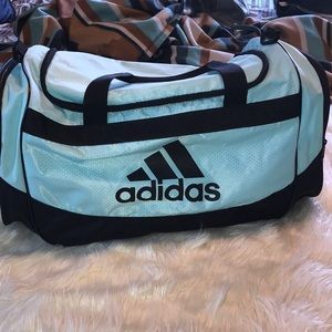 ADIDAS baby blue large gym bag